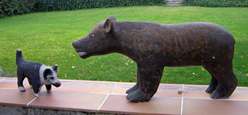 snidad hund och björn
