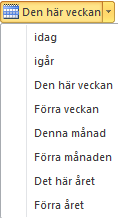 Outlook 2010 sök efter datum