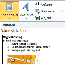Snabbdel i Outlook