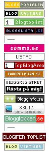 Banners för de olika portalerna (ej klickbara) 