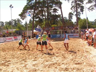 Beachhandboll spelplan