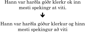 Gammal och ny isländska