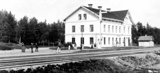 Klotens station omkring år 1900