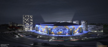Swedbank Arena på natten