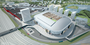 Hela arenan utifrån