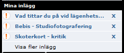 Bild på Mina Inlägg-rutan