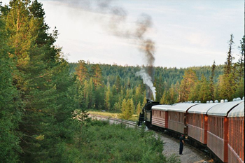 Turisttåg med ånglok