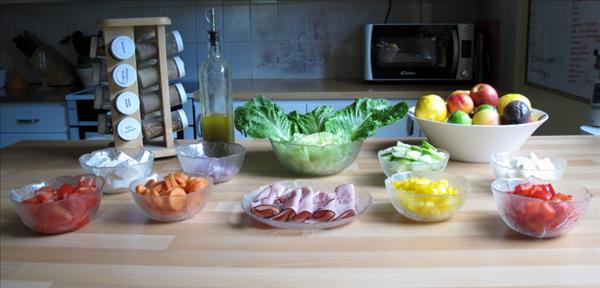 Ett litet enkelt salladsbord